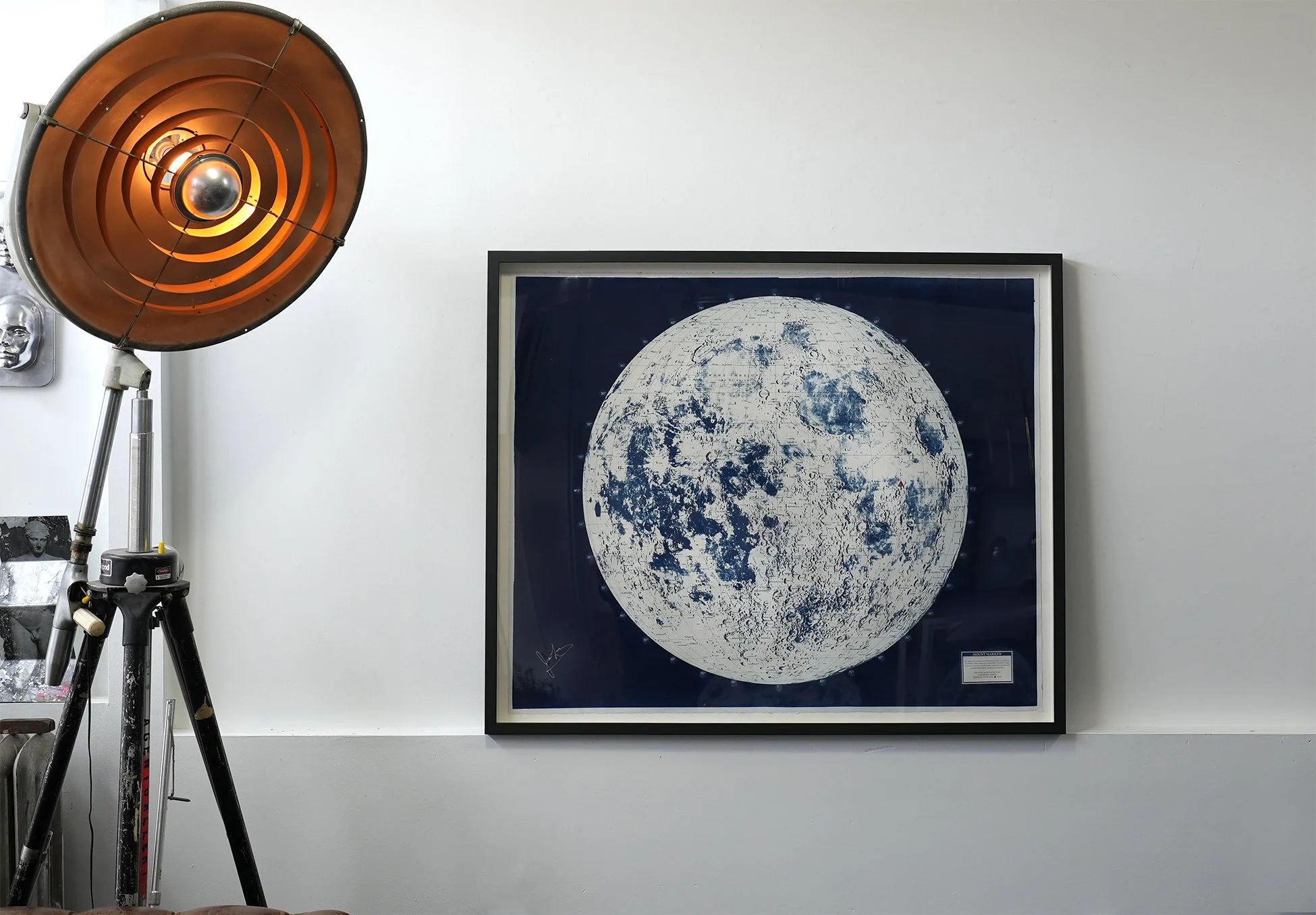 Unframed Xtra Large Mt. Marilyn Lunar Map Signed by Captain Jim